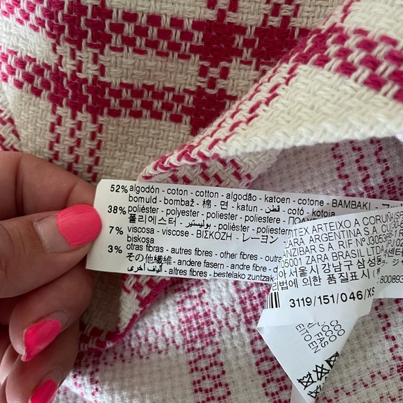 Zara Plaid Tweed High Waisted Mini Skirt - Picture 8 of 8